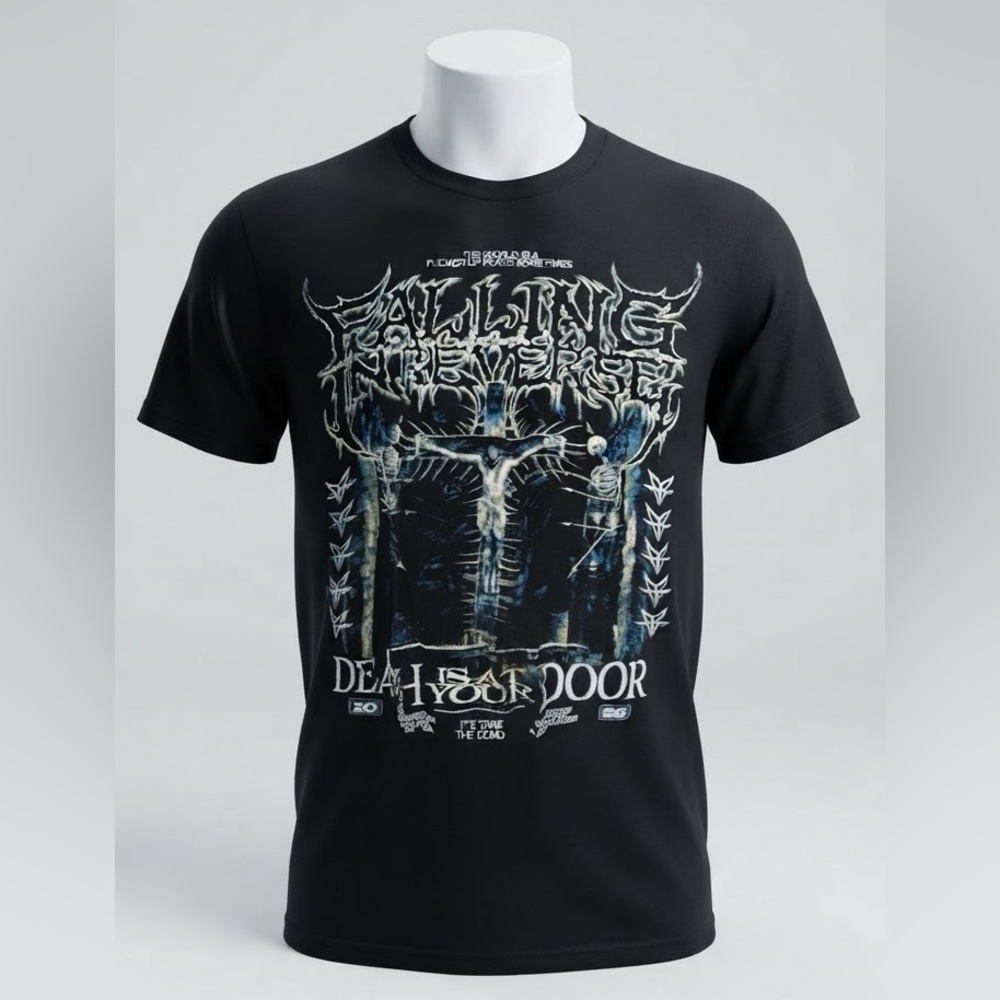 Falling In Reverse "Ronald" Death Is At Your Door Tee 2026 - Black - New M